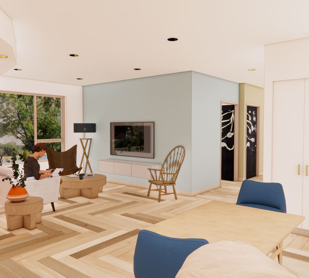 living room layout with dining table and chairs